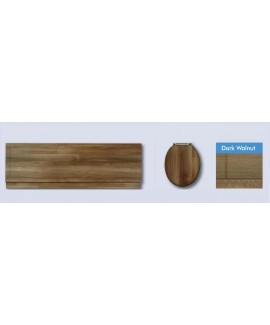 Contemporary 2 Piece Wooden Bath Panel - Dark Walnut