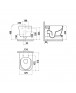 Technical Drawing - Elegant Rimless Wall Hung Combined Bidet Toilet